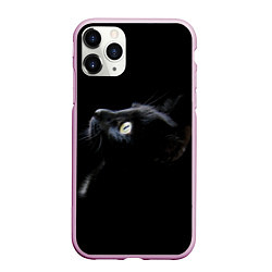 Чехол iPhone 11 Pro матовый Кот, цвет: 3D-розовый