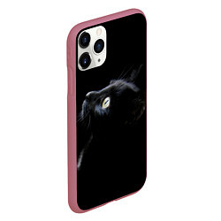 Чехол iPhone 11 Pro матовый Кот, цвет: 3D-малиновый — фото 2