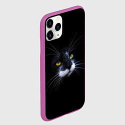Чехол iPhone 11 Pro матовый Кот, цвет: 3D-фиолетовый — фото 2