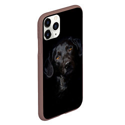 Чехол iPhone 11 Pro матовый Пес, цвет: 3D-коричневый — фото 2