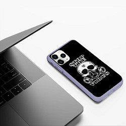 Чехол iPhone 11 Pro матовый Stop The Virus, цвет: 3D-светло-сиреневый — фото 2