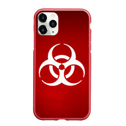 Чехол iPhone 11 Pro матовый Plague Inc, цвет: 3D-красный