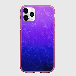 Чехол iPhone 11 Pro матовый Звёздное небо, цвет: 3D-малиновый