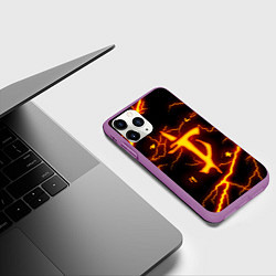 Чехол iPhone 11 Pro матовый DOOM ETERNAL, цвет: 3D-фиолетовый — фото 2