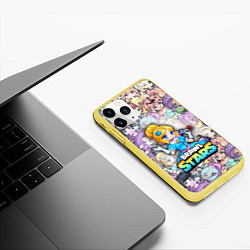 Чехол iPhone 11 Pro матовый BrawlStars Girls Oko, цвет: 3D-желтый — фото 2
