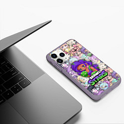 Чехол iPhone 11 Pro матовый BrawlStars Girls Oko, цвет: 3D-серый — фото 2