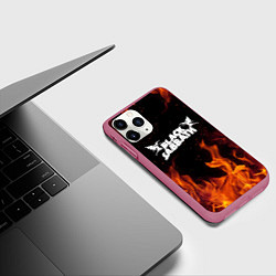 Чехол iPhone 11 Pro матовый Black Sabbath, цвет: 3D-малиновый — фото 2