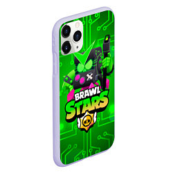 Чехол iPhone 11 Pro матовый Brawl Stars Virus 8-Bit, цвет: 3D-светло-сиреневый — фото 2