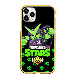 Чехол iPhone 11 Pro матовый Brawl stars 8-BIT, цвет: 3D-желтый