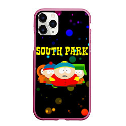 Чехол iPhone 11 Pro матовый South Park, цвет: 3D-малиновый