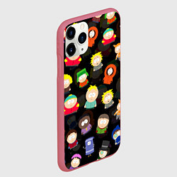 Чехол iPhone 11 Pro матовый ЮЖНЫЙ ПАРК, цвет: 3D-малиновый — фото 2
