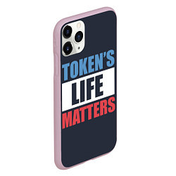 Чехол iPhone 11 Pro матовый TOKENS LIFE MATTERS, цвет: 3D-розовый — фото 2