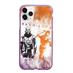 Чехол iPhone 11 Pro матовый Half life attack, цвет: 3D-фиолетовый