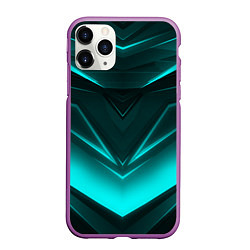 Чехол iPhone 11 Pro матовый NEON GEOMETRY STRIPES