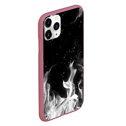 Чехол iPhone 11 Pro матовый БЕЛЫЙ ОГОНЬ, цвет: 3D-малиновый — фото 2