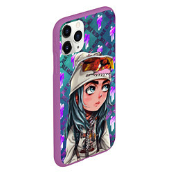 Чехол iPhone 11 Pro матовый BILLIE EILISH, цвет: 3D-фиолетовый — фото 2