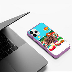 Чехол iPhone 11 Pro матовый South Park, цвет: 3D-фиолетовый — фото 2