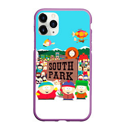 Чехол iPhone 11 Pro матовый South Park, цвет: 3D-фиолетовый