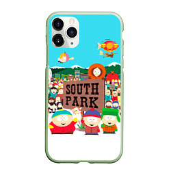 Чехол iPhone 11 Pro матовый South Park, цвет: 3D-салатовый