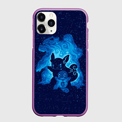 Чехол iPhone 11 Pro матовый Сквиртл Эша, цвет: 3D-фиолетовый