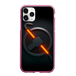 Чехол iPhone 11 Pro матовый HALF-LIFE, цвет: 3D-малиновый