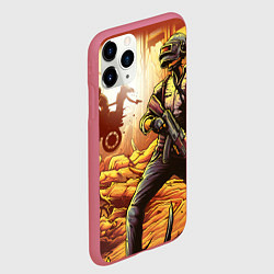 Чехол iPhone 11 Pro матовый PUBG спина, цвет: 3D-малиновый — фото 2
