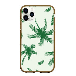 Чехол iPhone 11 Pro матовый Пальмовый рай
