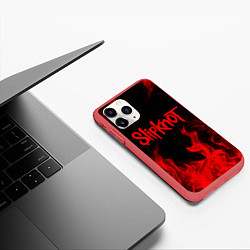 Чехол iPhone 11 Pro матовый SLIPKNOT, цвет: 3D-красный — фото 2