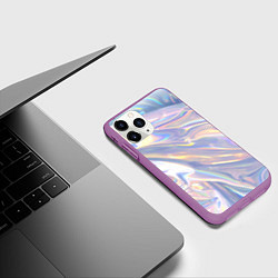 Чехол iPhone 11 Pro матовый Фольга, цвет: 3D-фиолетовый — фото 2
