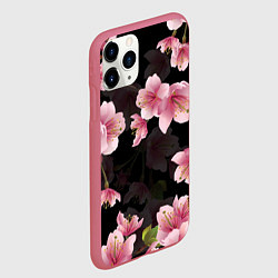 Чехол iPhone 11 Pro матовый САКУРА ВИШНЯ, цвет: 3D-малиновый — фото 2