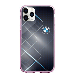 Чехол iPhone 11 Pro матовый BMW, цвет: 3D-розовый