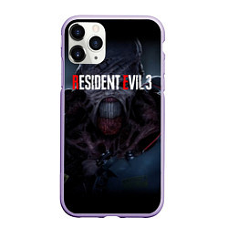 Чехол iPhone 11 Pro матовый Resident evil 3 remake, цвет: 3D-светло-сиреневый