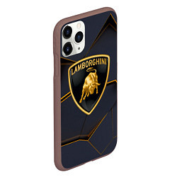 Чехол iPhone 11 Pro матовый Lamborghini, цвет: 3D-коричневый — фото 2
