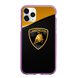 Чехол iPhone 11 Pro матовый Lamborghini, цвет: 3D-фиолетовый