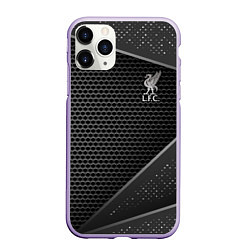 Чехол iPhone 11 Pro матовый Liverpool FC, цвет: 3D-светло-сиреневый