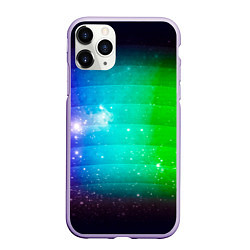 Чехол iPhone 11 Pro матовый Space, цвет: 3D-светло-сиреневый