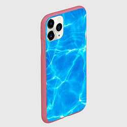 Чехол iPhone 11 Pro матовый Вода, цвет: 3D-малиновый — фото 2
