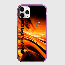 Чехол iPhone 11 Pro матовый MERCEDES, цвет: 3D-фиолетовый