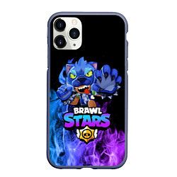 Чехол iPhone 11 Pro матовый BRAWL STARS LEON, цвет: 3D-серый