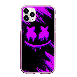 Чехол iPhone 11 Pro матовый Marshmello, цвет: 3D-розовый