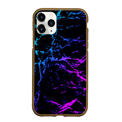 Чехол iPhone 11 Pro матовый МРАМОР NEON, цвет: 3D-коричневый