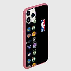 Чехол iPhone 11 Pro матовый NBA Team Logos 2, цвет: 3D-малиновый — фото 2