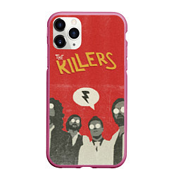 Чехол iPhone 11 Pro матовый The Killers, цвет: 3D-малиновый