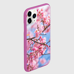 Чехол iPhone 11 Pro матовый Ветки Сакуры, цвет: 3D-фиолетовый — фото 2