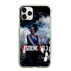 Чехол iPhone 11 Pro матовый RESIDENT EVIL 3, цвет: 3D-салатовый