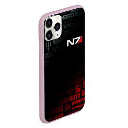 Чехол iPhone 11 Pro матовый MASS EFFECT N7, цвет: 3D-розовый — фото 2