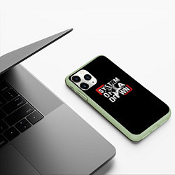 Чехол iPhone 11 Pro матовый System of a Down, цвет: 3D-салатовый — фото 2