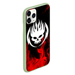 Чехол iPhone 11 Pro матовый THE OFFSPRING, цвет: 3D-салатовый — фото 2