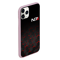 Чехол iPhone 11 Pro матовый MASS EFFECT N7, цвет: 3D-розовый — фото 2