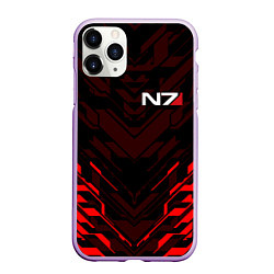 Чехол iPhone 11 Pro матовый MASS EFFECT N7, цвет: 3D-сиреневый